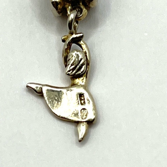 Ballerina Charm 925 Sterling Silver for Necklace or Bracelet Dancer Charm - Picture 7 of 8